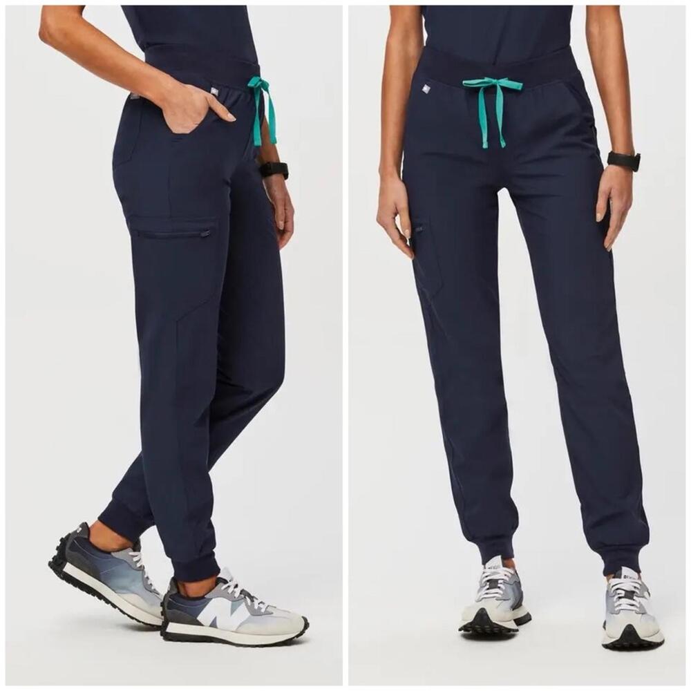 FIGS Zamora Free X Lined Jogger Scrub Pants Navy Size Small